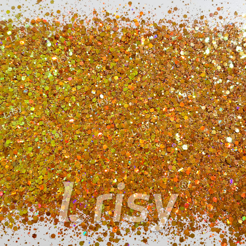 General Mixed Orange To Green Color Shift Solvent Resistant Glitter S-BSL203