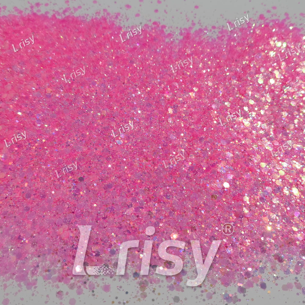 Mixed Rose Pink Iridescent Solvent Resistant Glitter S510R