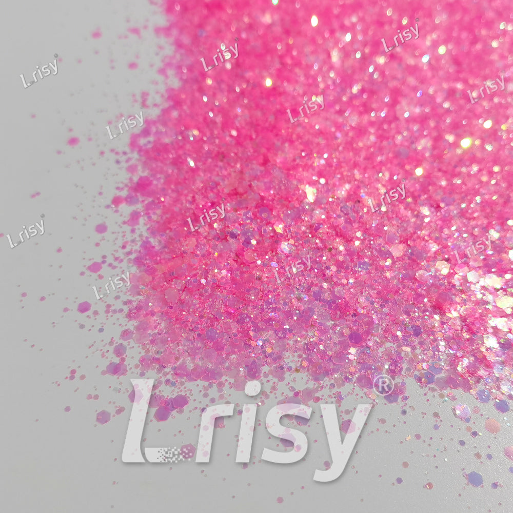 Mixed Rose Pink Iridescent Solvent Resistant Glitter S510R