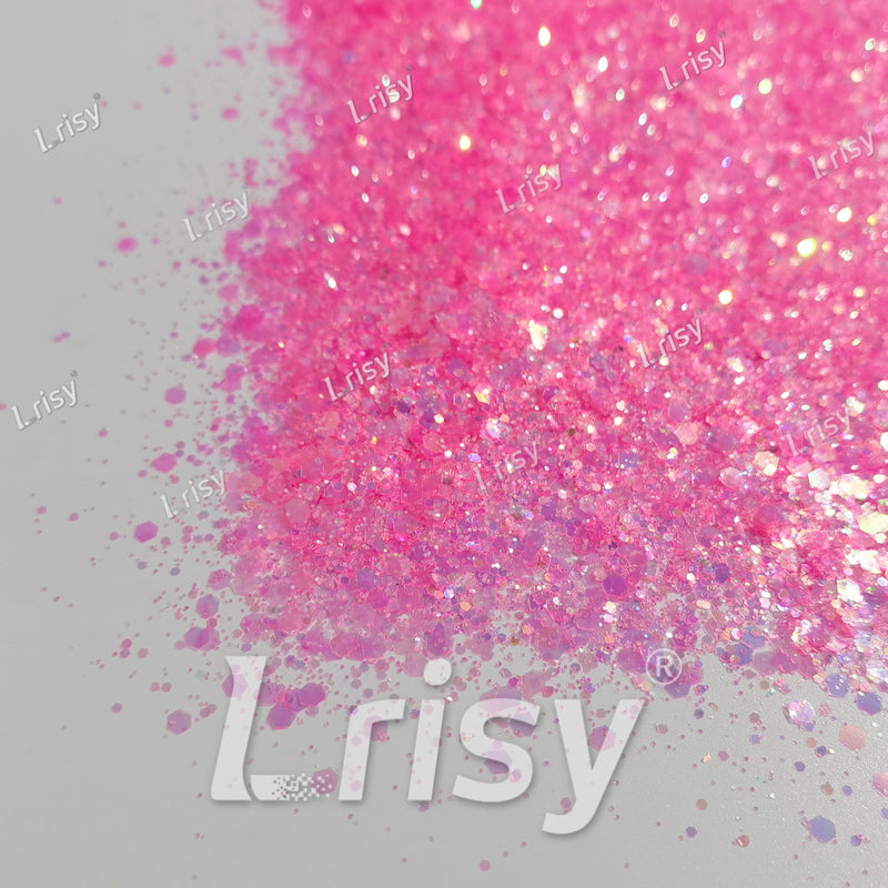 Mixed Rose Pink Iridescent Solvent Resistant Glitter S510R