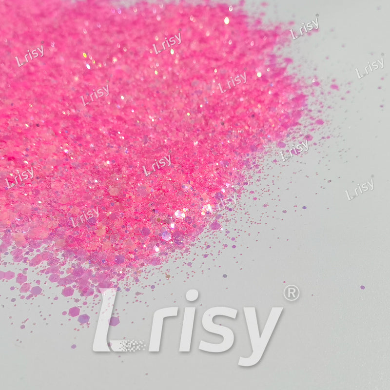 Mixed Rose Pink Iridescent Solvent Resistant Glitter S510R