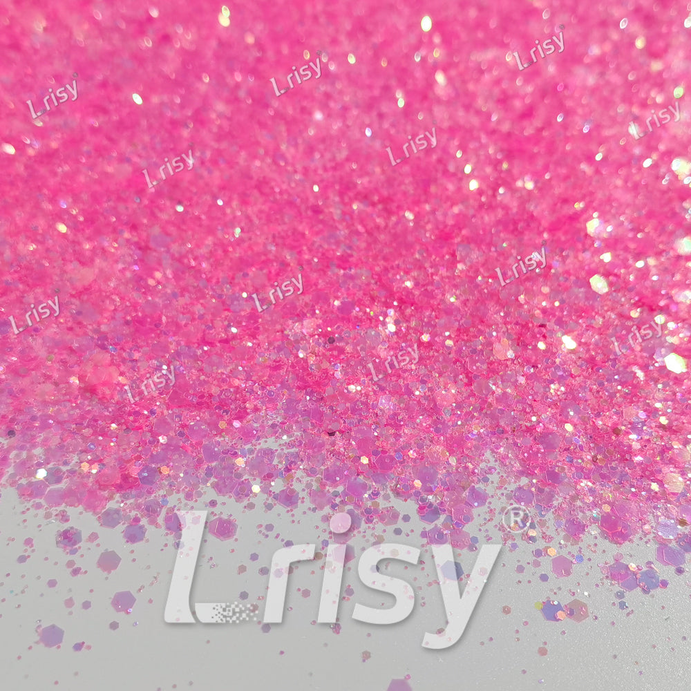 Mixed Rose Pink Iridescent Solvent Resistant Glitter S510R