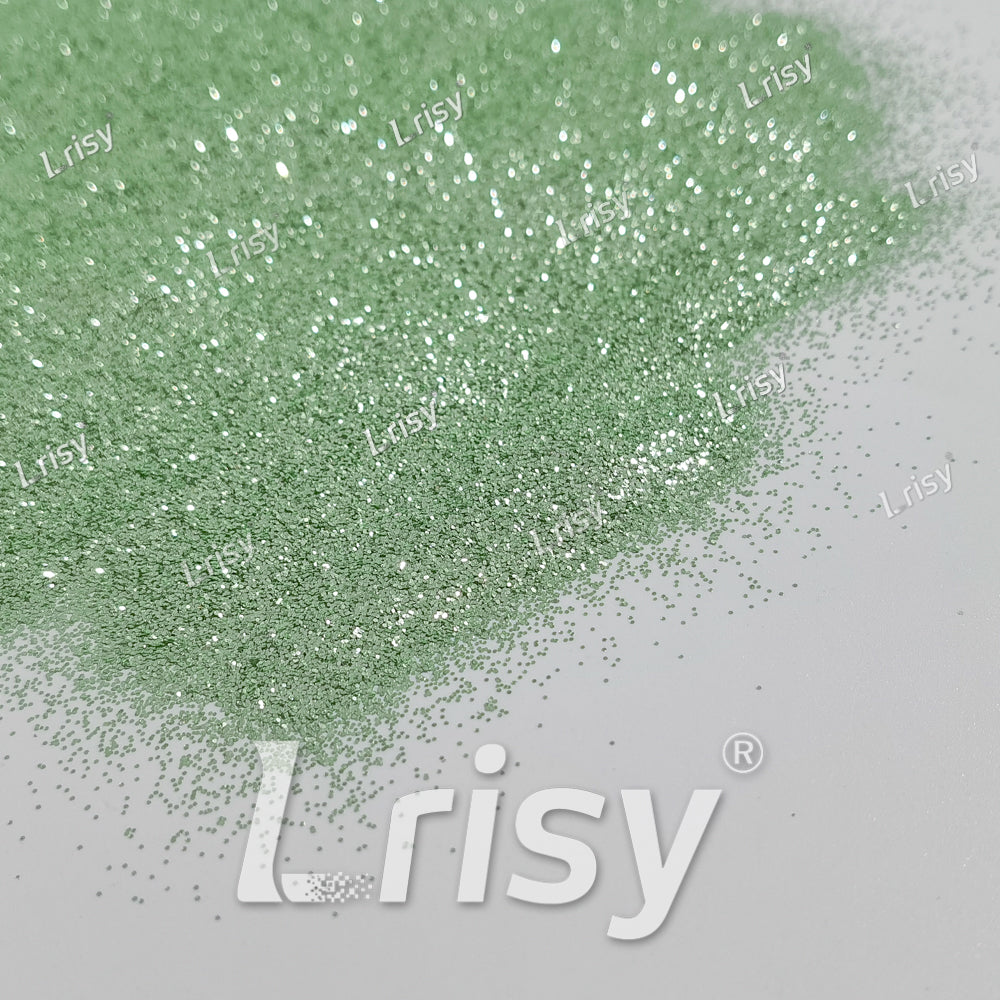 0.4mm Tea Green Solid Colored Matts Materials Glitter LRI-313