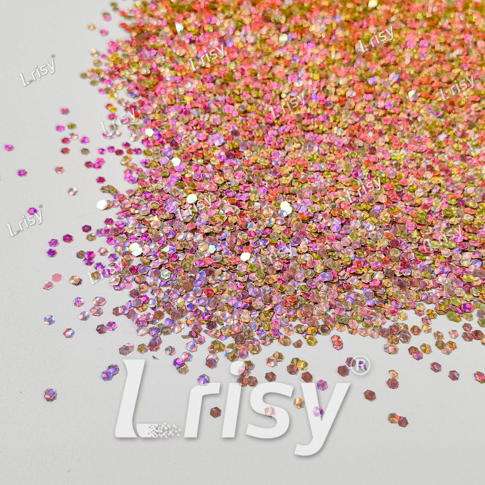 2.5mm Holographic & Color Shift Rose Gold Chunky Glitter Dream Stone LAD11