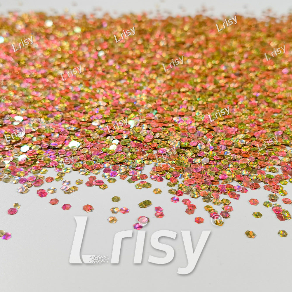2.5mm Holographic & Color Shift Rose Gold Chunky Glitter Dream Stone LAD11