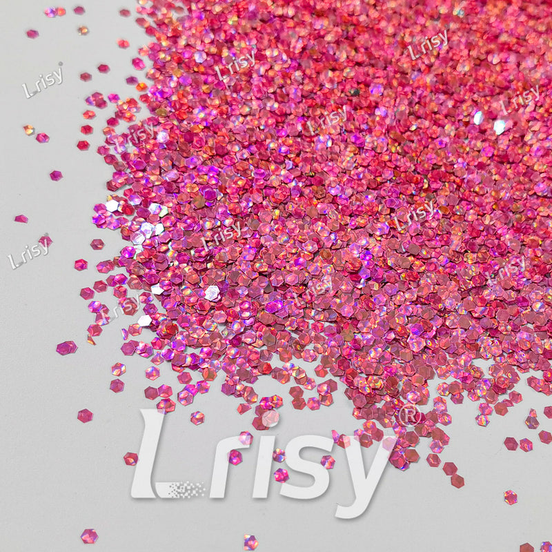 2.5mm Holographic & Color Shift Ruby Red Chunky Glitter Dream Stone LAD07