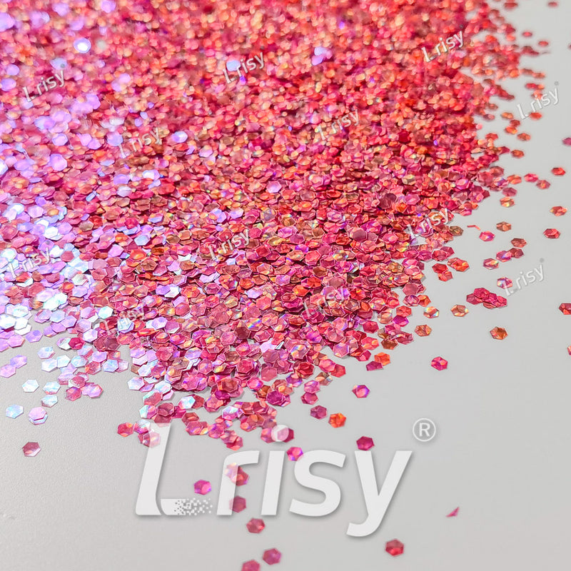 2.5mm Holographic & Color Shift Ruby Red Chunky Glitter Dream Stone LAD07