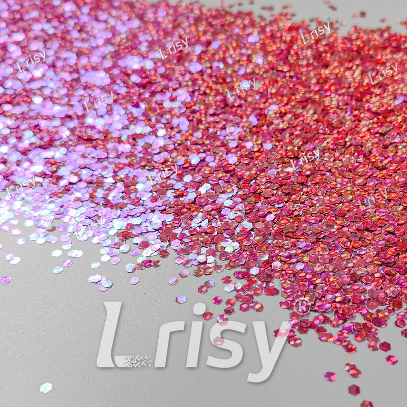 2.5mm Holographic & Color Shift Ruby Red Chunky Glitter Dream Stone LAD07