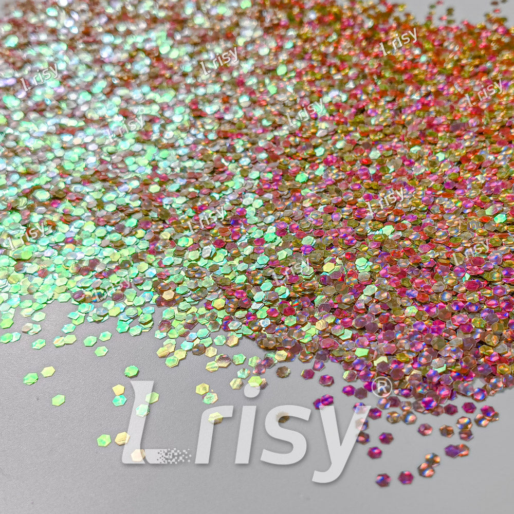 2.5mm Holographic & Color Shift Rose Gold Chunky Glitter Dream Stone LAD11