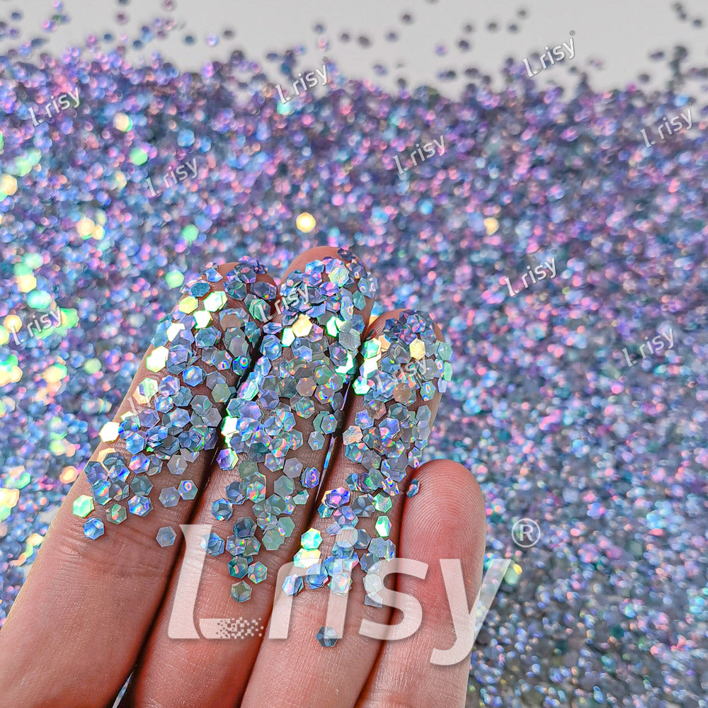 2.5mm Holographic & Color Shift Electric Blue Chunky Glitter Dream Stone LAD02