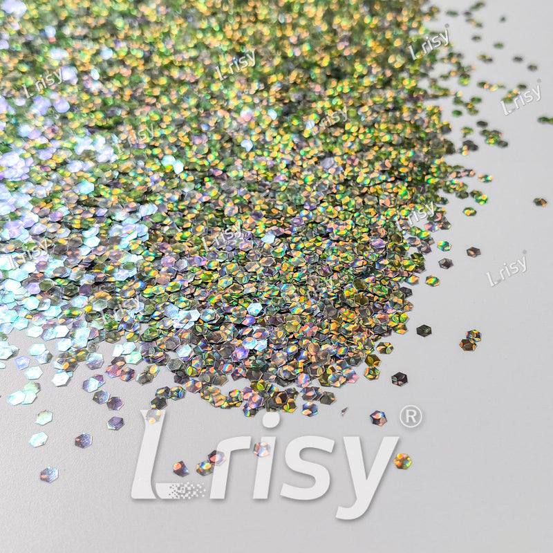 2.5mm Holographic & Color Shift Pale Pink Chunky Glitter Dream Stone LAD01