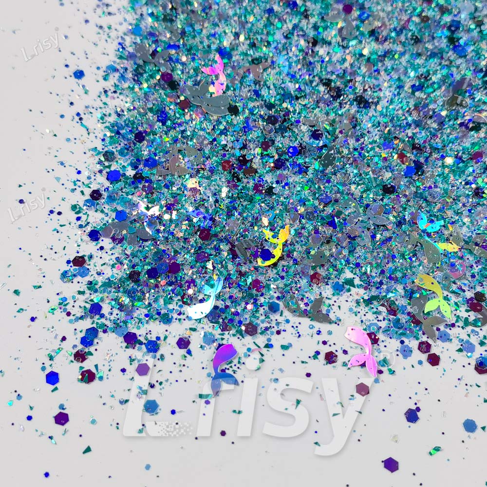 Mermaid's Tail Custom Mixed Glitter WAL924 (By elizamelio.creations)