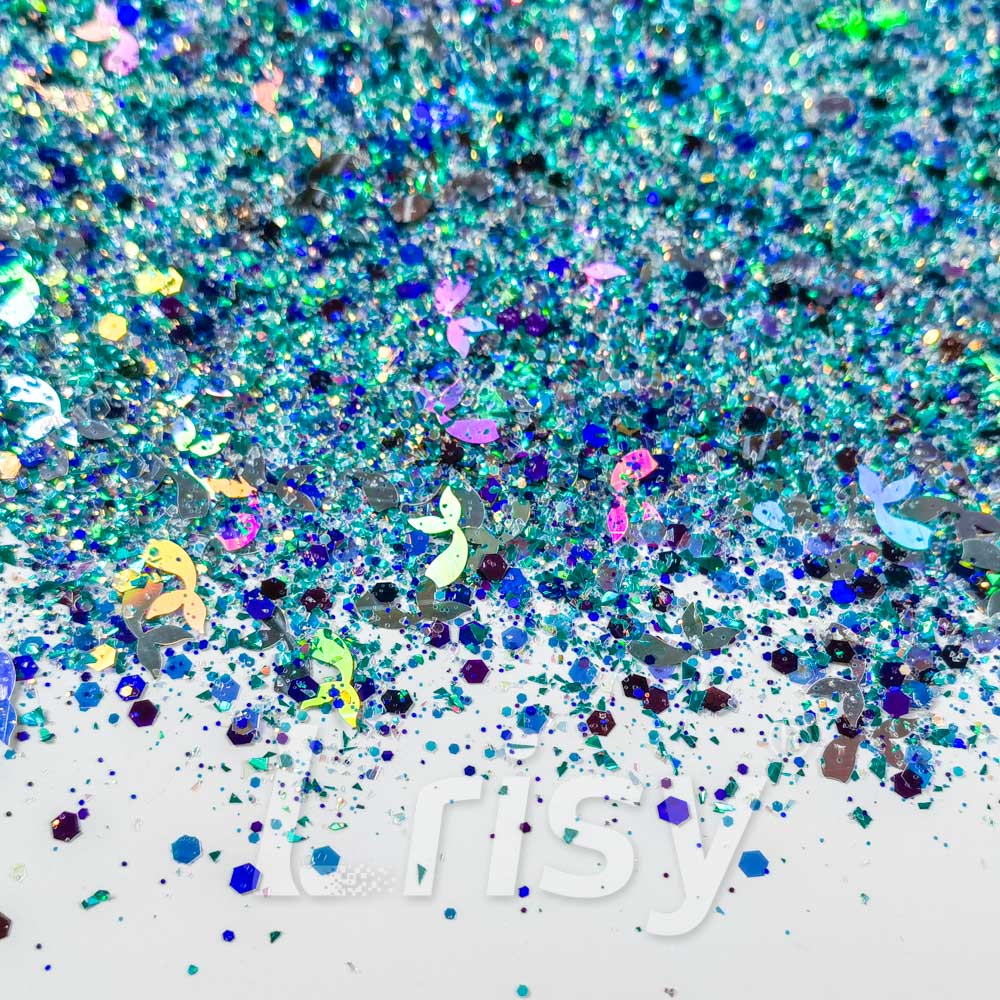 Mermaid's Tail Custom Mixed Glitter WAL924 (By elizamelio.creations)