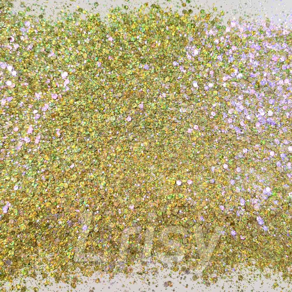 Fine & Chunky Mixed Holographic & Color Shift Lettuce Green Glitter LAD06