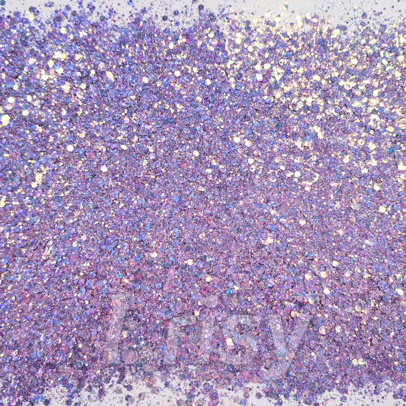 Fine & Chunky Mixed Holographic & Color Shift Neon Blue Glitter LAD12