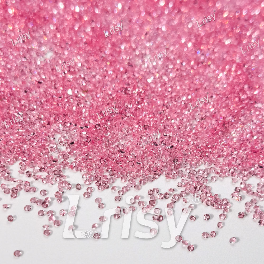 0.8-1mm Light Pink Pointed Back Rhinestones PRS024