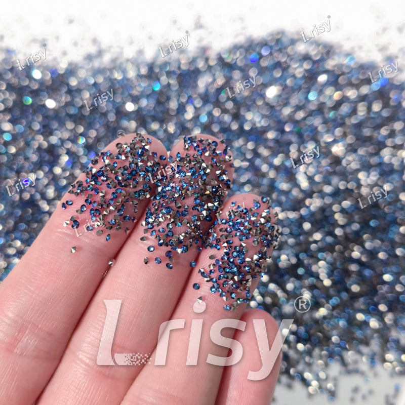 0.8-1mm Swaro Blue Pointed Back Rhinestones PRS705