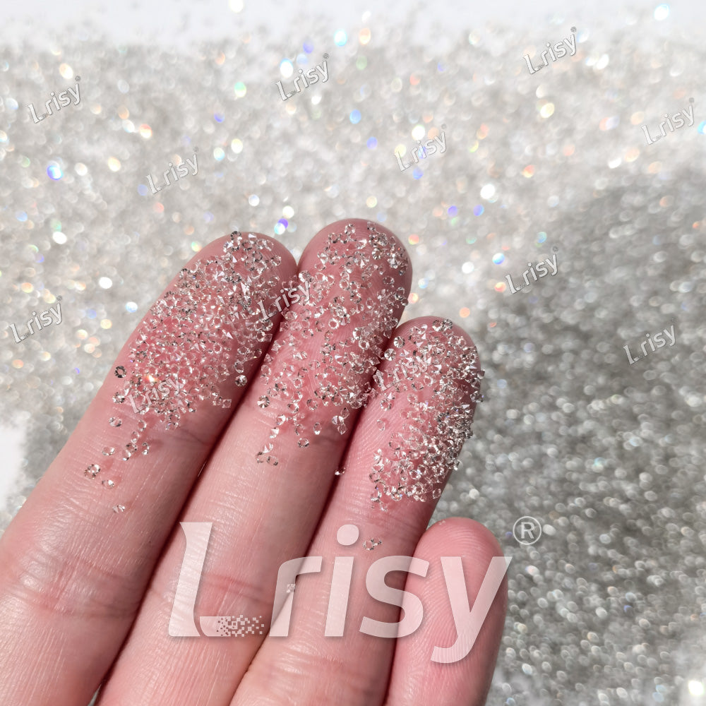 0.8-1mm Swan White Pointed Back Rhinestones PRS101