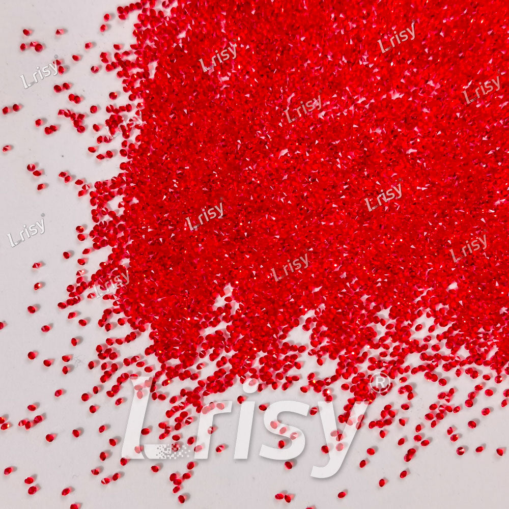 0.8-1mm Bright Red Pointed Back Rhinestones PRS300
