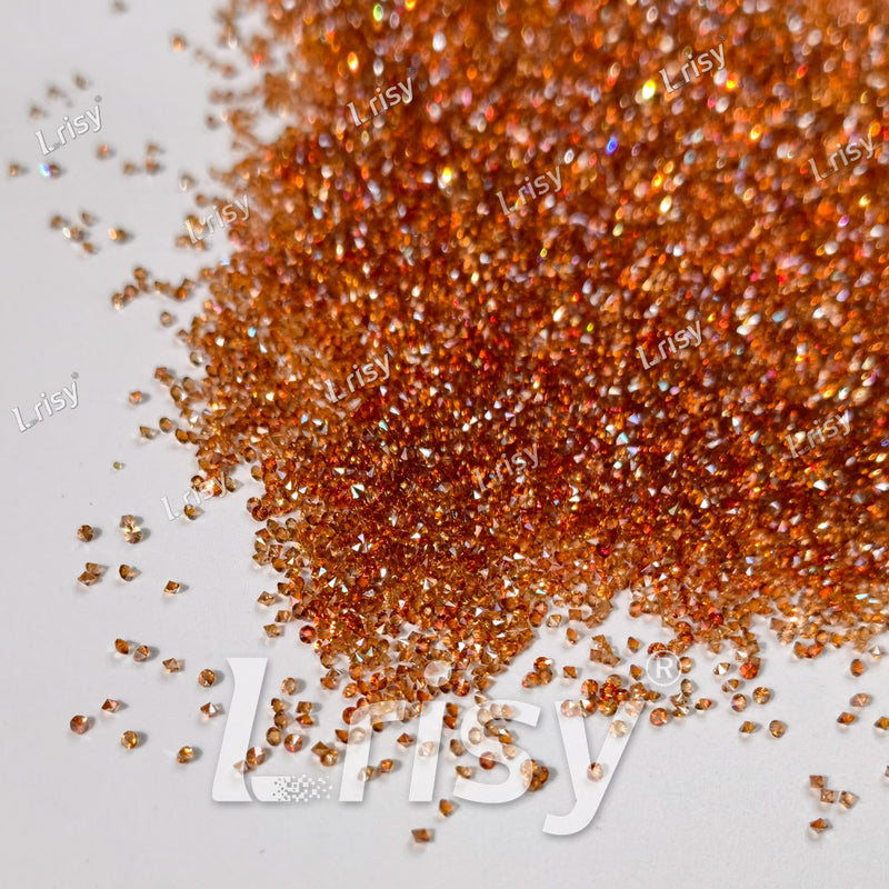 0.8-1mm Amber Pointed Back Rhinestones PRS052