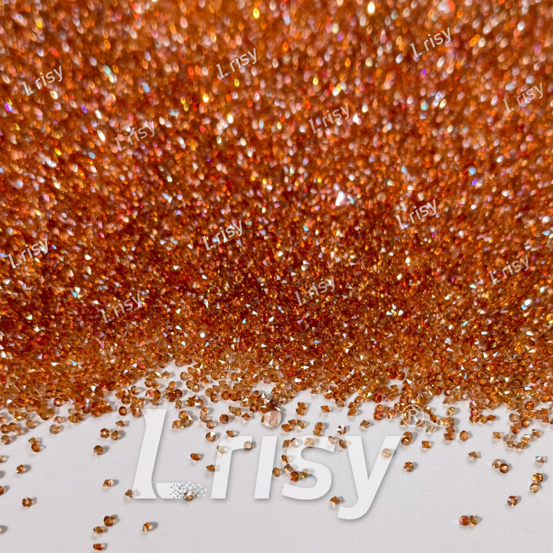 0.8-1mm Amber Pointed Back Rhinestones PRS052