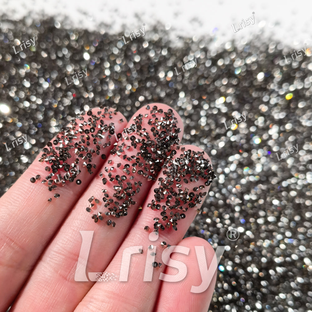 0.8-1mm Mineral Gray Pointed Back Rhinestones PRS1002