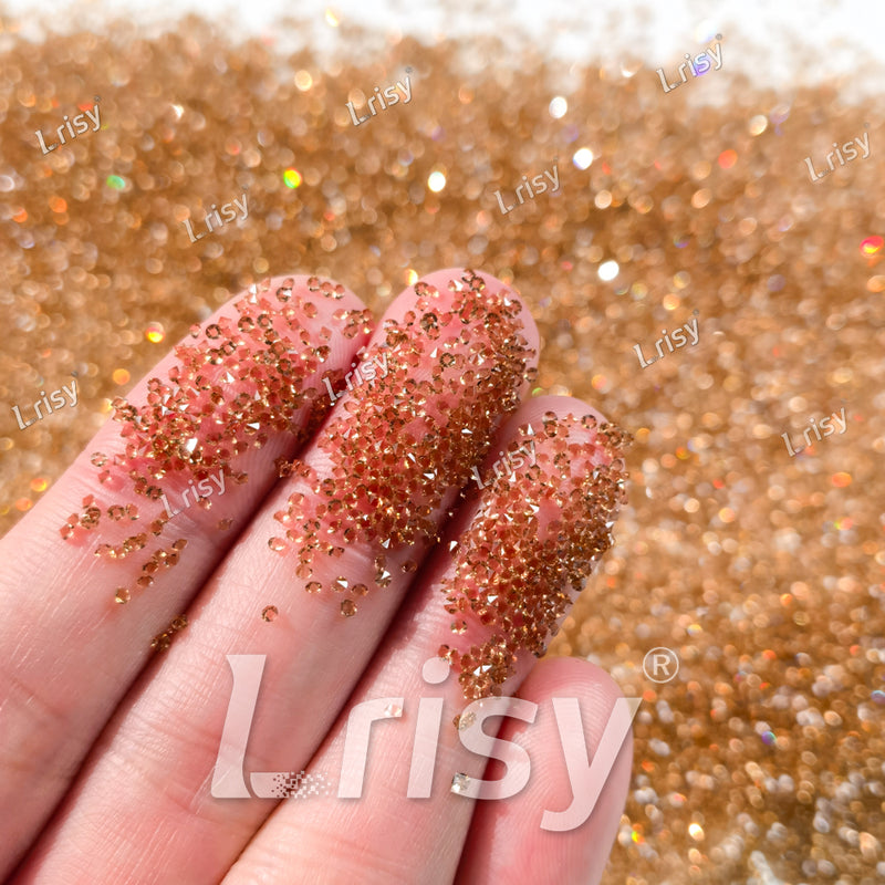 0.8-1mm Crystal Yellow Pointed Back Rhinestones PRS015