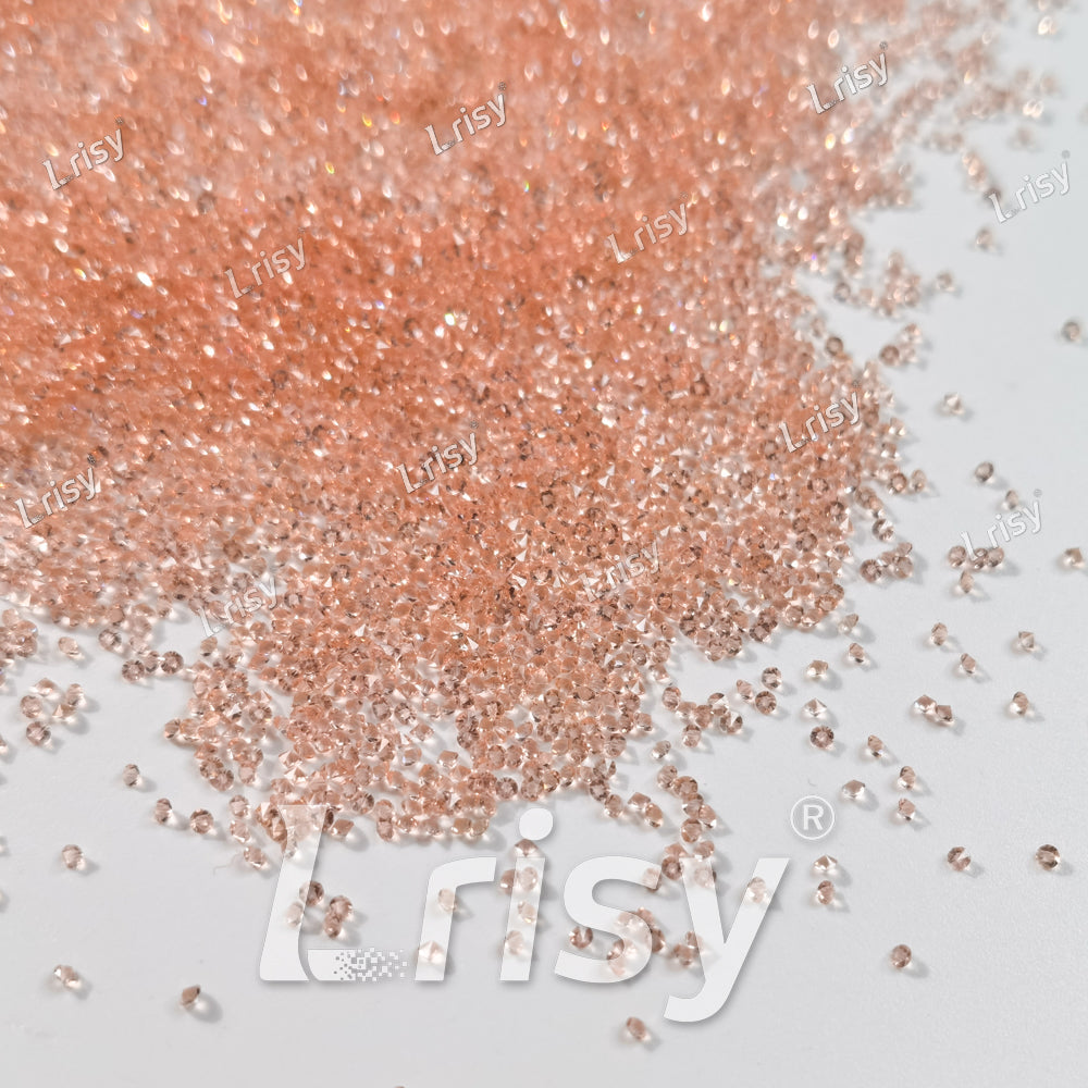 0.8-1mm Light Peach Pointed Back Rhinestones PRS022