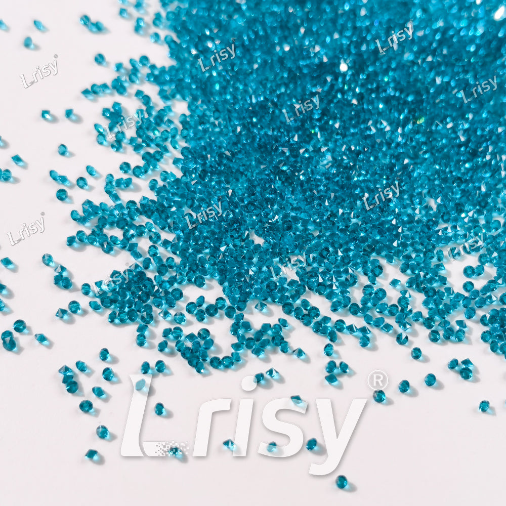 0.8-1mm Peacock Blue Pointed Back Rhinestones PRS005