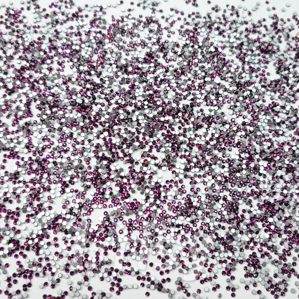 1.9-2.1mm Dark Purple Flat back Rhinestones FBRS009