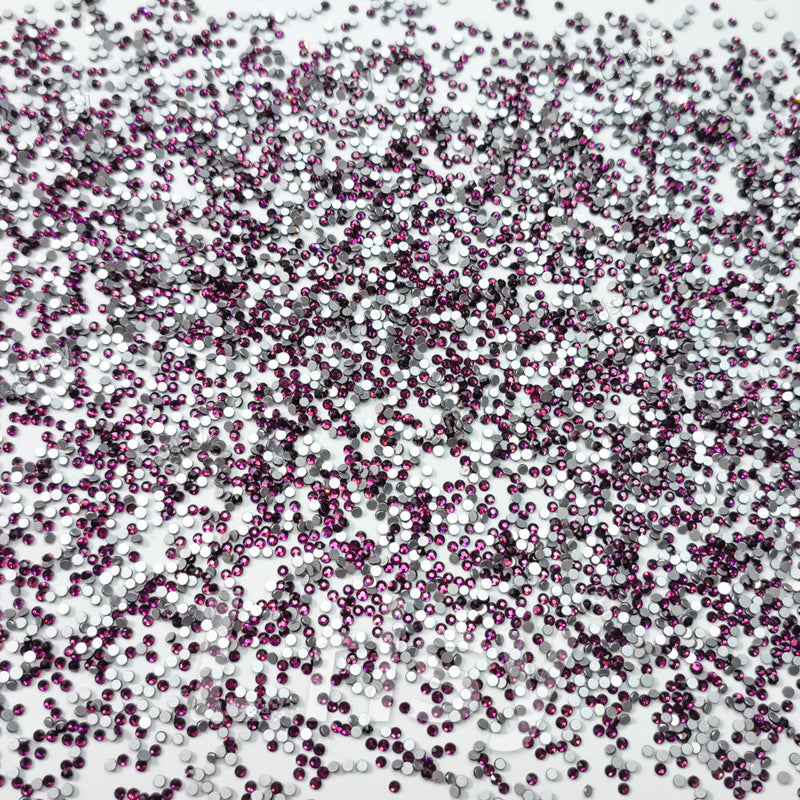 1.9-2.1mm Dark Purple Flat back Rhinestones FBRS009