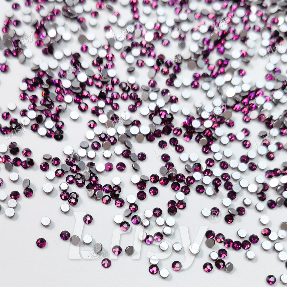 1.9-2.1mm Dark Purple Flat back Rhinestones FBRS009