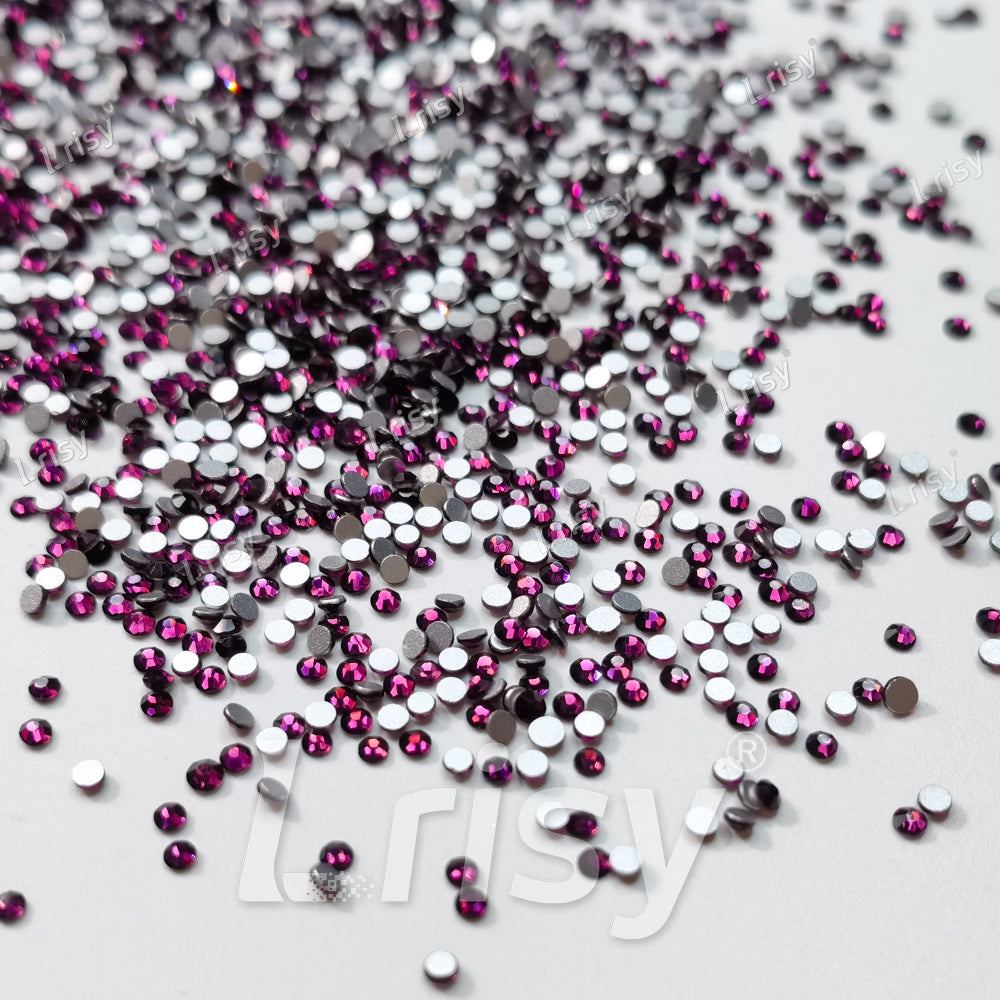 1.9-2.1mm Dark Purple Flat back Rhinestones FBRS009