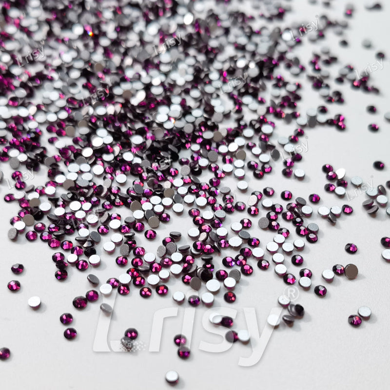 1.9-2.1mm Dark Purple Flat back Rhinestones FBRS009
