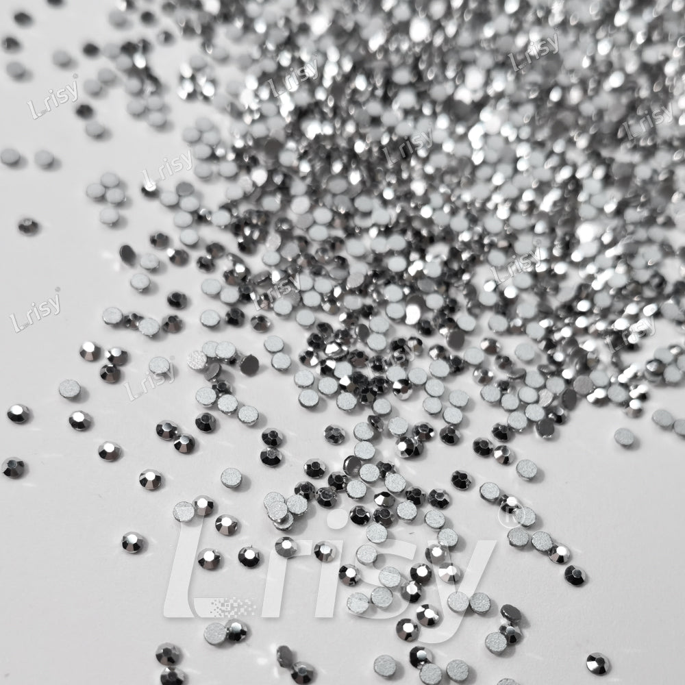 1.9-2.1mm Silver Ore Flat back Rhinestones FBRS035