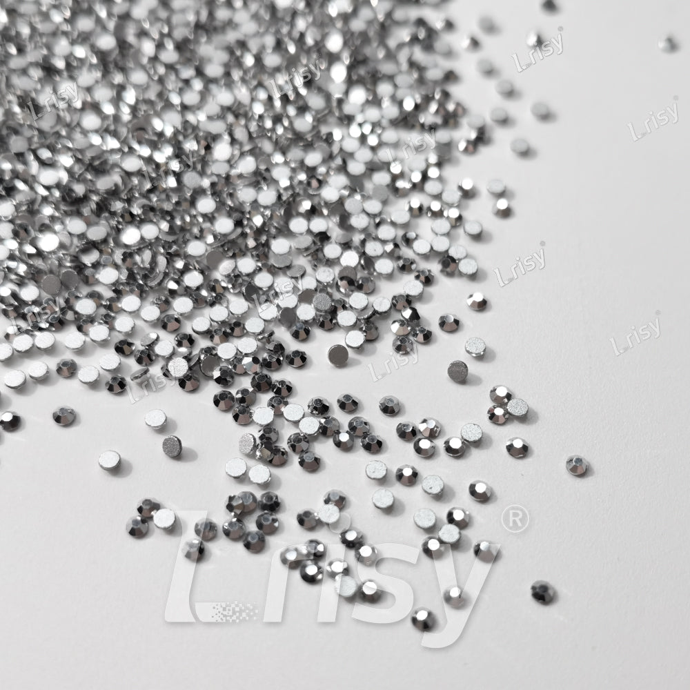 1.9-2.1mm Silver Ore Flat back Rhinestones FBRS035