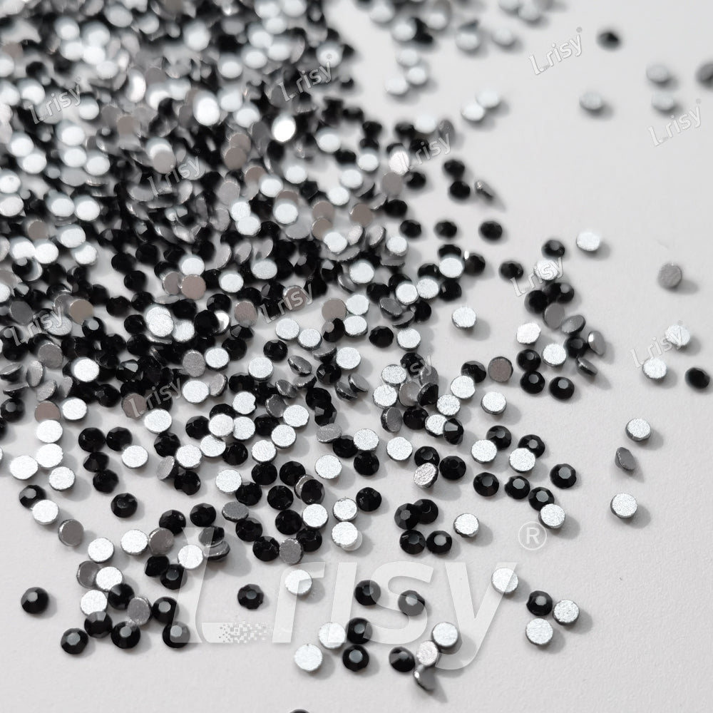 1.9-2.1mm Black Pearl Flat back Rhinestones FBRS011