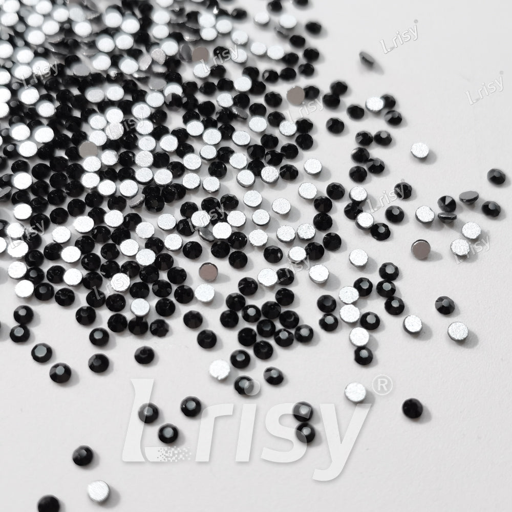 1.9-2.1mm Black Pearl Flat back Rhinestones FBRS011