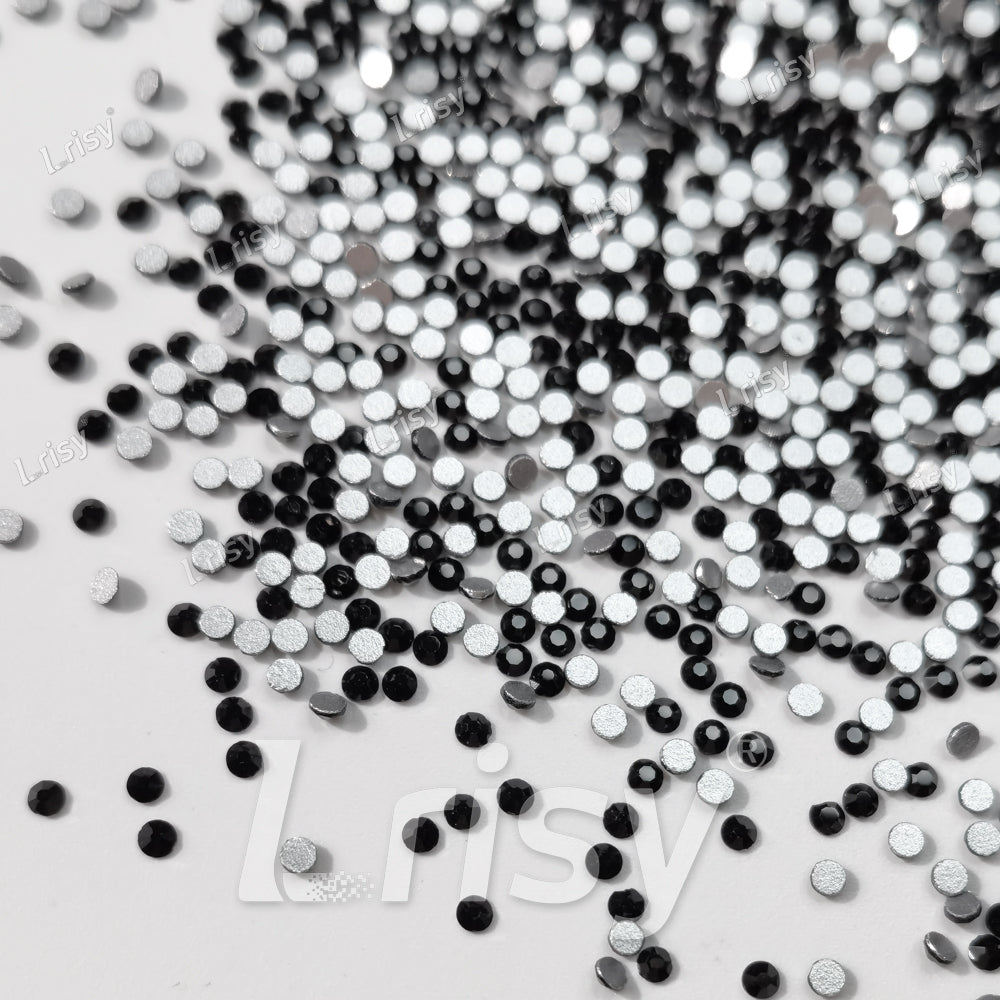 1.9-2.1mm Black Pearl Flat back Rhinestones FBRS011