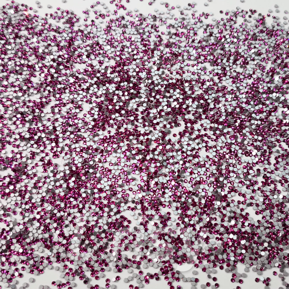1.9-2.1mm Fuchsia Flat back Rhinestones FBRS025