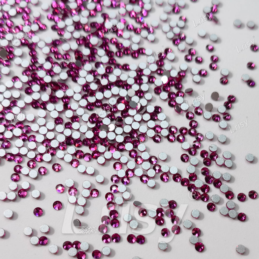 1.9-2.1mm Fuchsia Flat back Rhinestones FBRS025