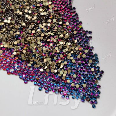 1.9-2.1mm Iridescent Blue To Purple Flat back Rhinestones FBRS033