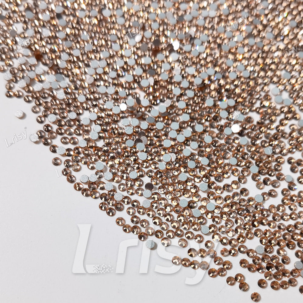 1.9-2.1mm Champagne Gold Flat Back Rhinestones FBRS022