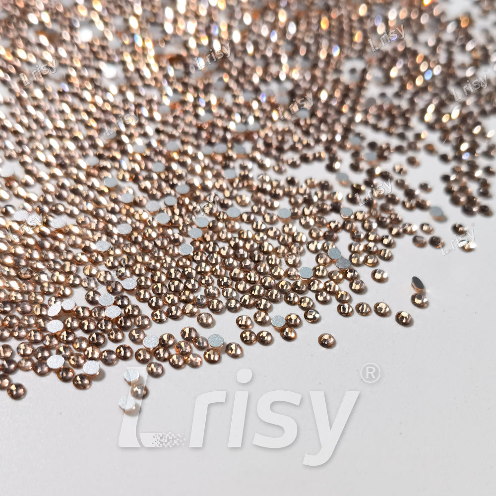 1.9-2.1mm Champagne Gold Flat Back Rhinestones FBRS022