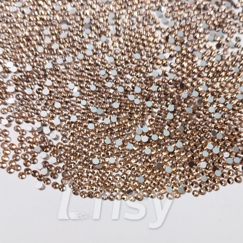 1.9-2.1mm Champagne Gold Flat Back Rhinestones FBRS022