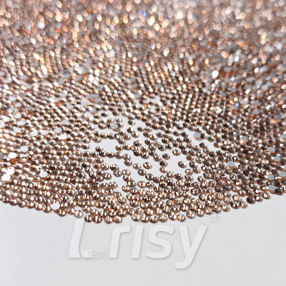 1.9-2.1mm Champagne Gold Flat Back Rhinestones FBRS022