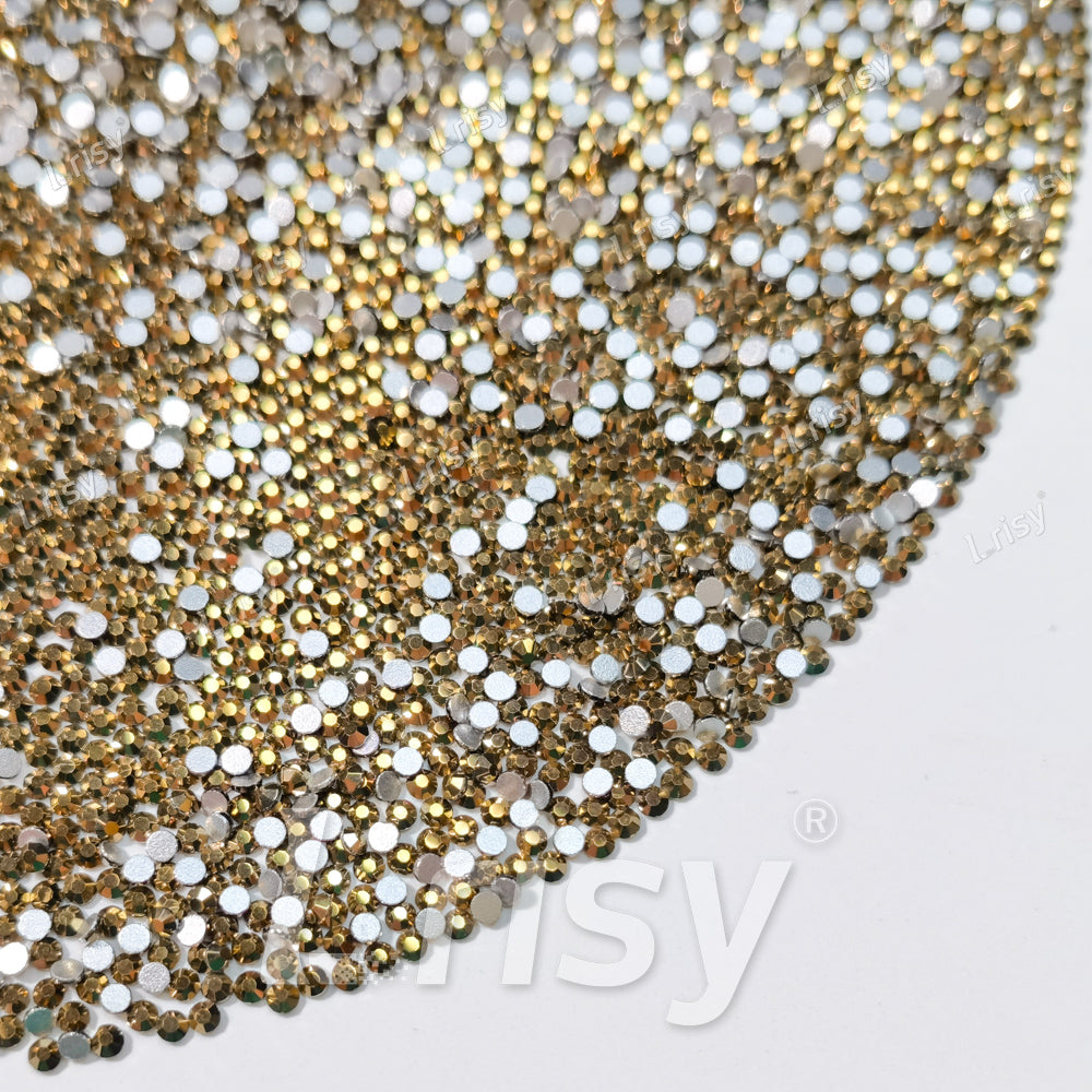 1.9-2.1mm Golden Ore Flat Back Rhinestones FBRS037