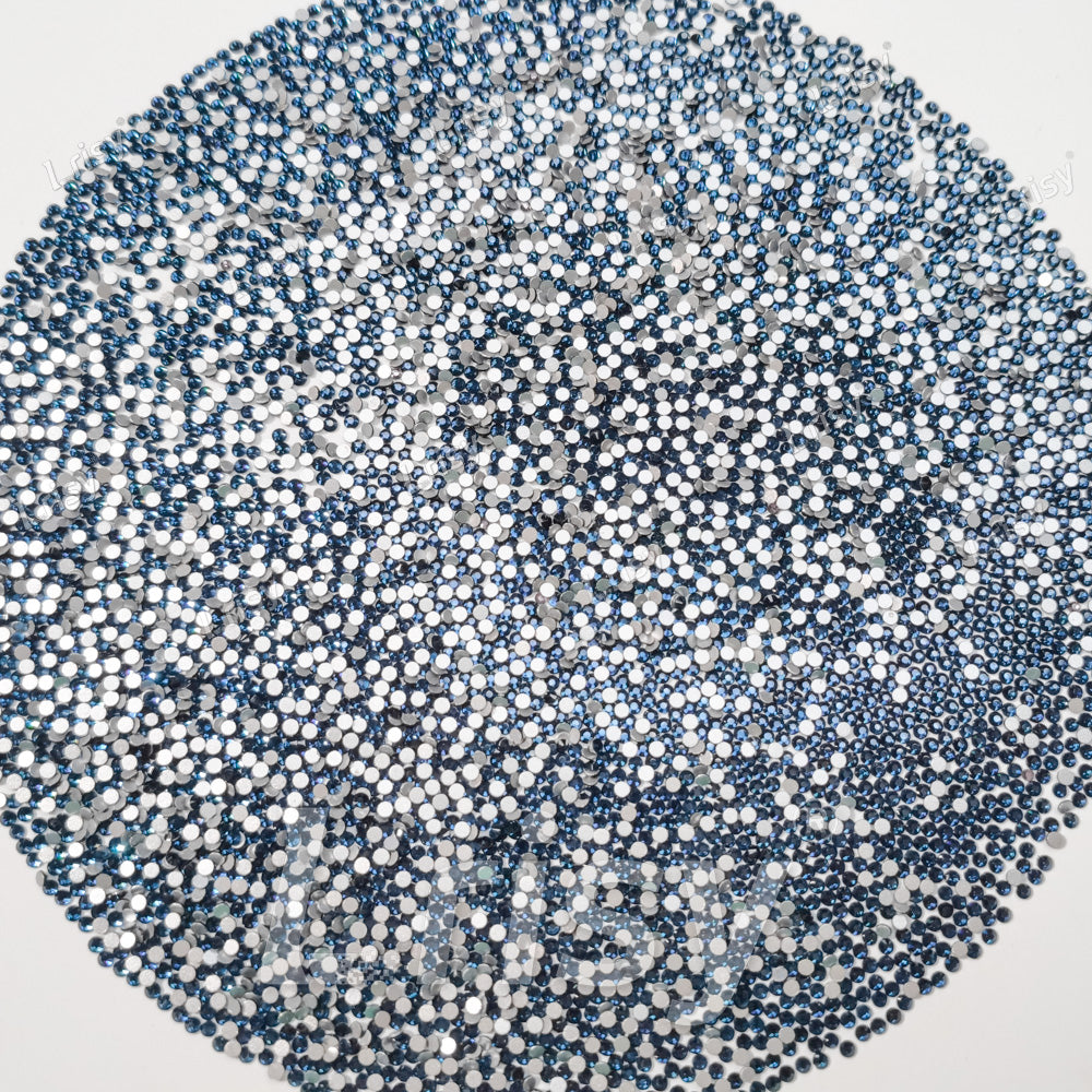 1.9-2.1mm Inky Blue Flat Back Rhinestones FBRS020