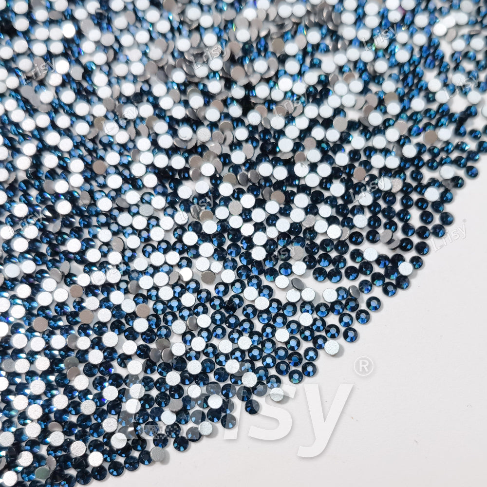 1.9-2.1mm Inky Blue Flat Back Rhinestones FBRS020