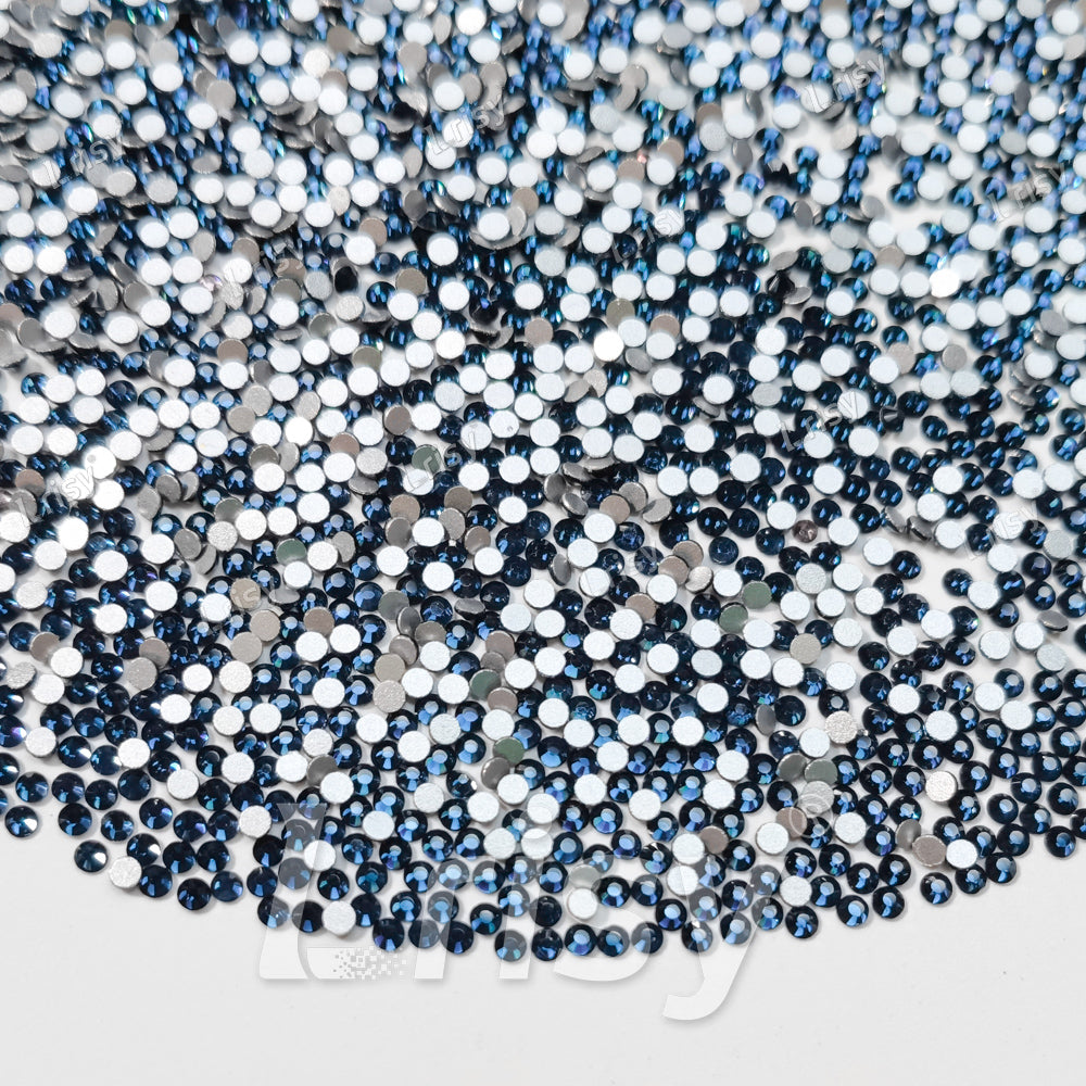 1.9-2.1mm Inky Blue Flat Back Rhinestones FBRS020